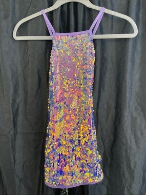 Sequin Cross Back Dance Costume